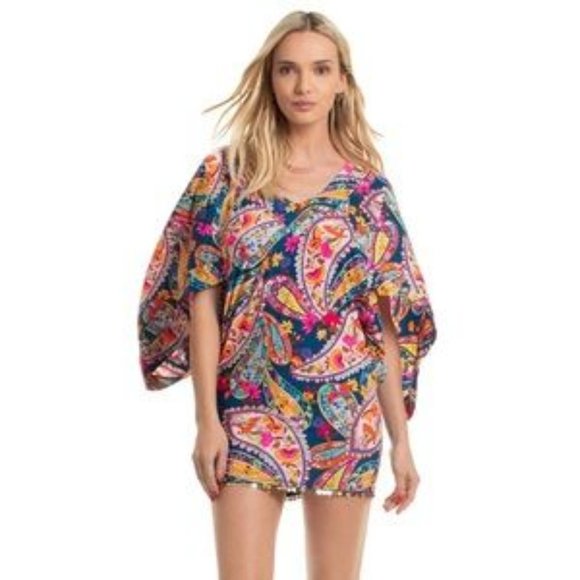 Trina Turk Other - Trina Turk Moroccan Paisley V-Neck Coverup Tunic